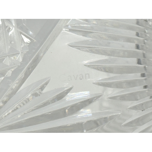 398 - A large 2 piece Irish crystal centre piece by Cavan Crystal. 30x43.5cm