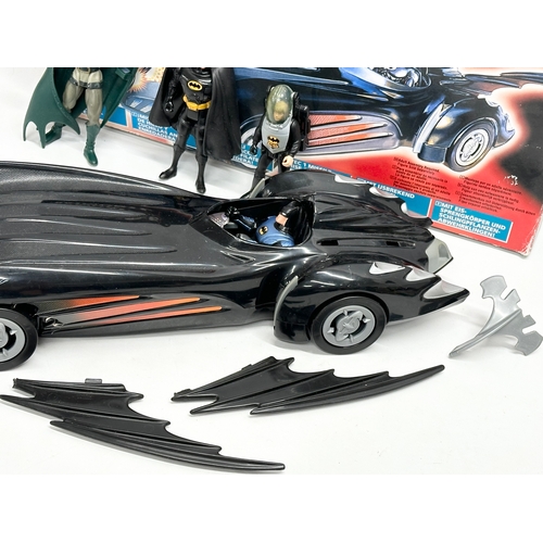 542 - A Kenner Batman & Robin Batmobile with figures and box.