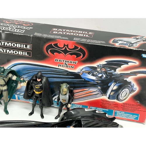 542 - A Kenner Batman & Robin Batmobile with figures and box.