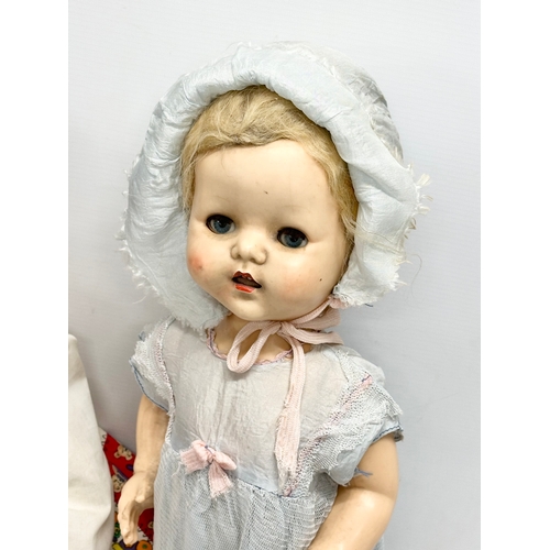 622 - 2 large vintage dolls. Pedigree and other. 56cm