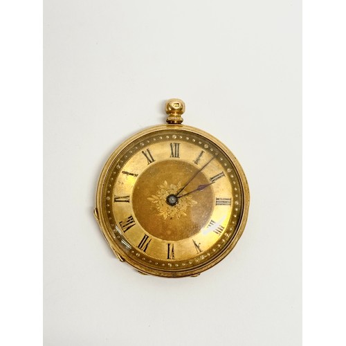 467 - A vintage 18ct gold pocket watch. 32 grams total