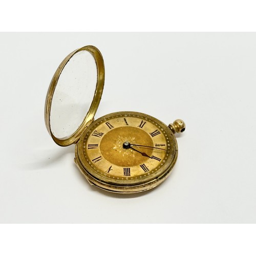 467 - A vintage 18ct gold pocket watch. 32 grams total