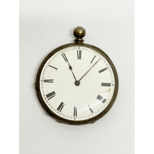 463 - A Victorian silver pocket watch, inscribed 1879.