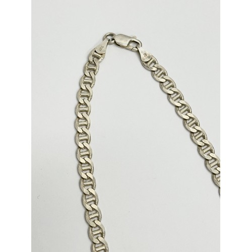 474 - A silver chain necklace, 45cm