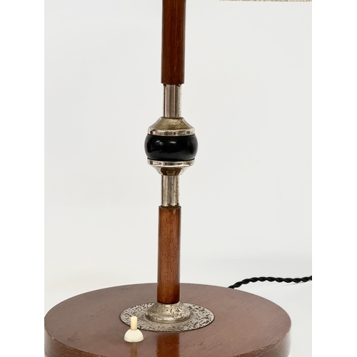 350 - A 1960’s Mid Century teak table lamp. Probably by Fehag Halle. 35x55cm