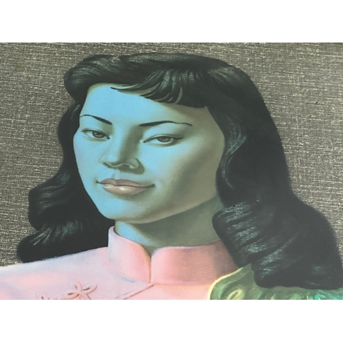 351 - A 1960’s Mid Century ‘Miss Wong’ print by Tretchikoff. 56x66.5cm