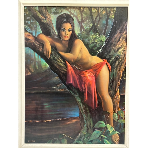 352 - A large 1960’s ‘Woodland Goddess’ print by J.H. Lynch. 72x93cm