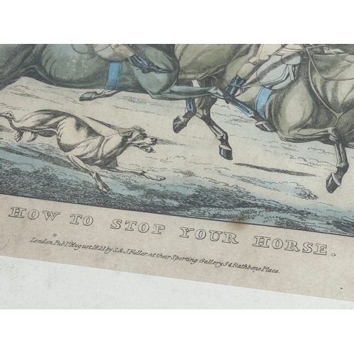 60A - A set of 6 Henry Aiken coloured hunting engravings. Henry Aiken (1785-1851) Going at A Chalk Pit, Gr... 