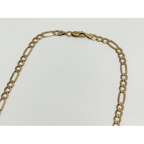 461B - A 9ct gold necklace. 11.26 grams. 47cm open.