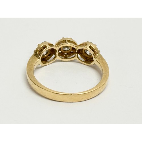 460C - An 18ct gold and Diamond ring, 0.59ct Diamond, 3.1 grams total.  Size M