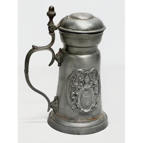 643 - A collection of large Late 19th and Early 20th Century German beer steins. A large Westerwald salt g... 