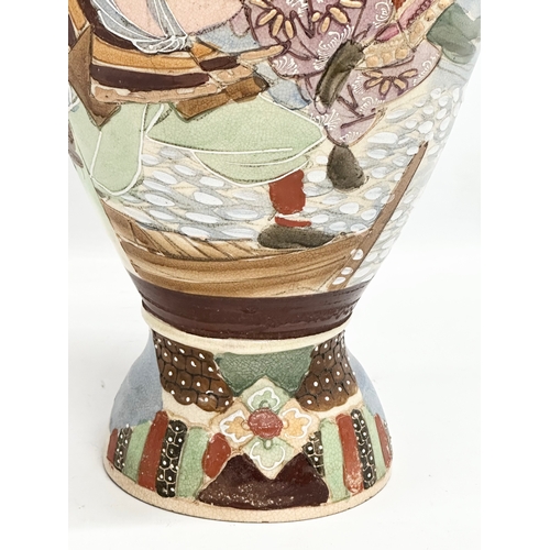 645 - A large Early 20th Century Japanese Late Meiji Period vase by Satsuma. Circa 1900-1910. 22x47cm