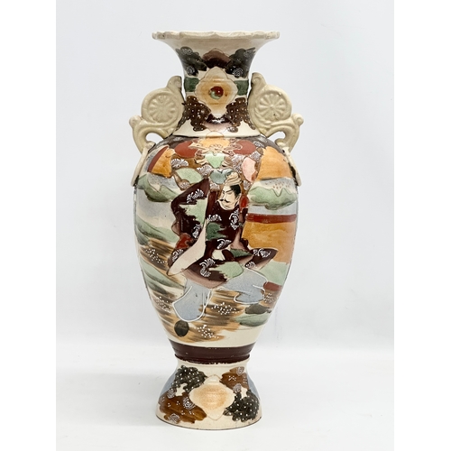 645 - A large Early 20th Century Japanese Late Meiji Period vase by Satsuma. Circa 1900-1910. 22x47cm