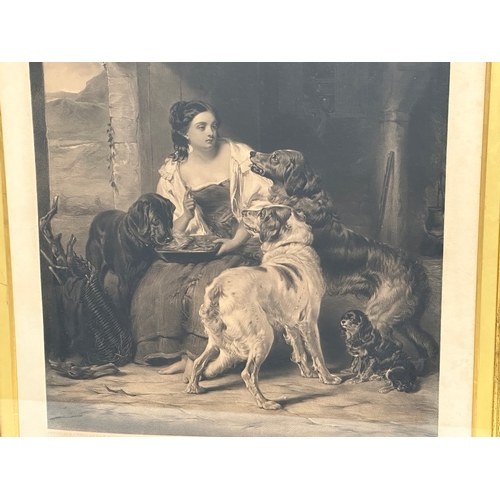 721 - A large mid/late 19th century ‘The Keeper’s Daughter’ print. From the original painting by W.P. Frit... 