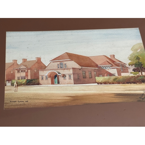 669 - A large watercolour drawing by Robert Lowry. Dated 1926. 51x33cm. Frame 77x60cm