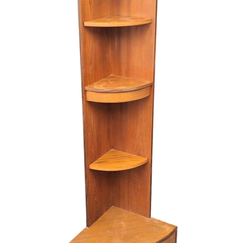 1004 - A G-Plan 'Fresco' Mid Century teak corner unit. 65x198.5cm