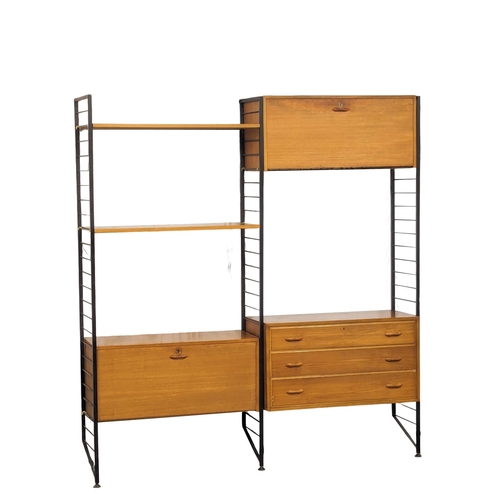 812 - A Mid Century teak ladderax by Staples. 185x41x200cm