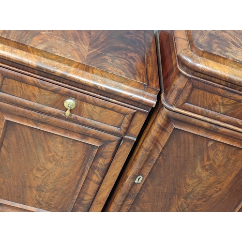 974 - A Mid Victorian mahogany pedestal sideboard with writing compartment. Circa 1860s. 217cm