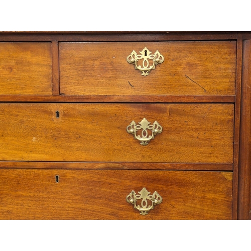 992 - A Late 19th Century walnut chest of drawers on bracket feet. 126x55x104cm