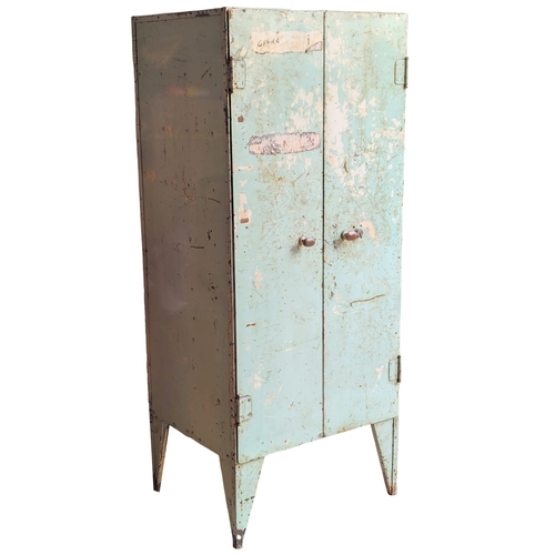 999 - A large Early 20th Century industrial storage cabinet with enclosed drawers and original paintwork. ... 