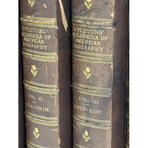 360K - Appleton’s Cyclopaedia of American Biography.volumes I,II,III,V, VI. Edited by James Grant Wilson an... 