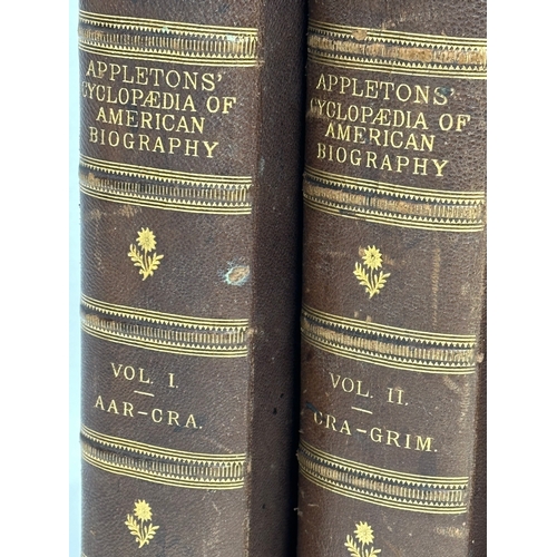 360K - Appleton’s Cyclopaedia of American Biography.volumes I,II,III,V, VI. Edited by James Grant Wilson an... 