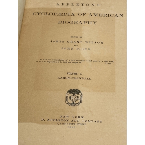 360K - Appleton’s Cyclopaedia of American Biography.volumes I,II,III,V, VI. Edited by James Grant Wilson an... 