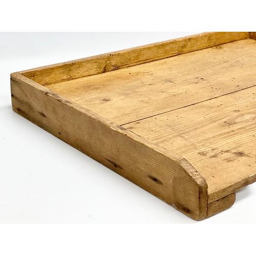 356F - A Victorian pine bakers tray. 65x46x7cm