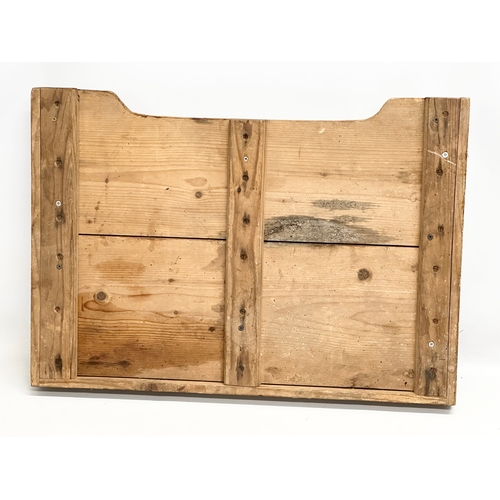 356F - A Victorian pine bakers tray. 65x46x7cm