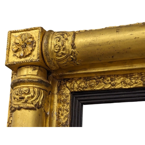 953 - A very large William IV gilt framed over-mantle mirror. 182x12x121.5cm