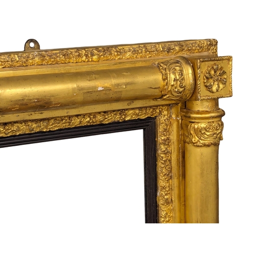 953 - A very large William IV gilt framed over-mantle mirror. 182x12x121.5cm