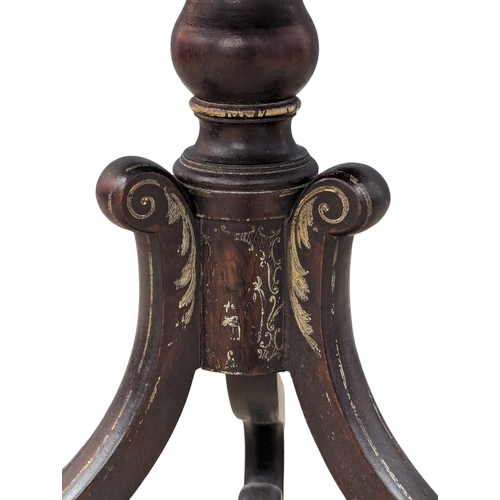 1062 - A Victorian ebonised pedestal occasional table. 55x60cm