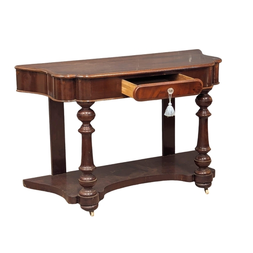 1067 - A Victorian mahogany hall table, circa 1870s. 123cm x 48cm x 78cm