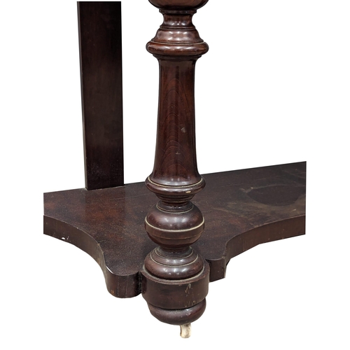 1067 - A Victorian mahogany hall table, circa 1870s. 123cm x 48cm x 78cm