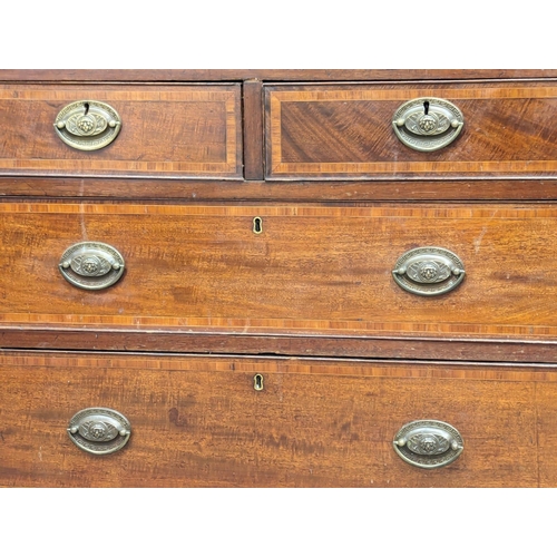 1076 - A Mid 19th Century Sheraton Revival inlaid mahogany writing bureau. 96x51x98.5cm