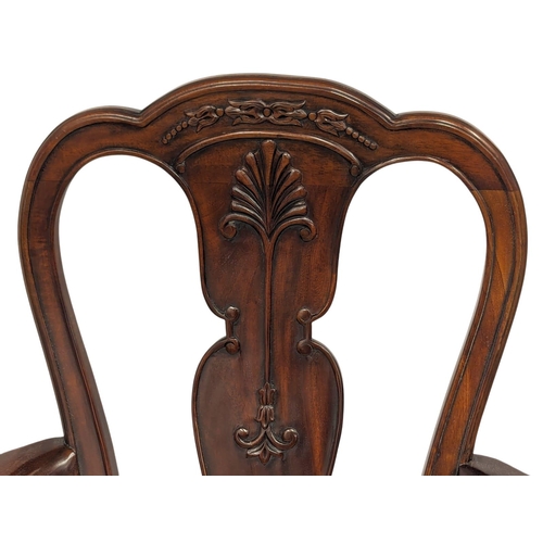 1090 - A set of 7 mahogany George I style dining chairs.