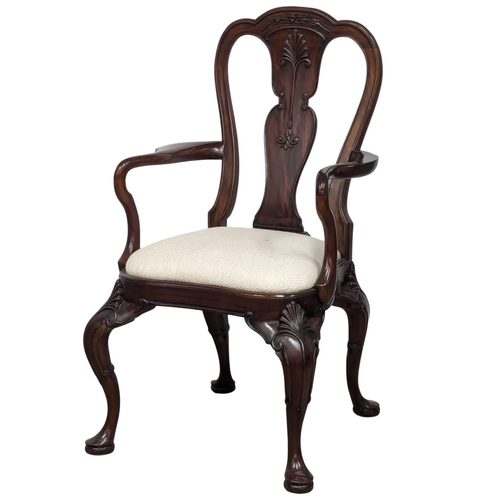 1090 - A set of 7 mahogany George I style dining chairs.