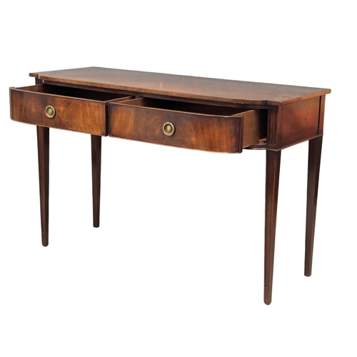 1128 - An early 20th Century inlaid mahogany console table in Hepplewhite style, 130cm x 52cm x 84cm