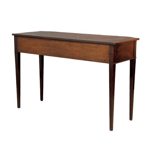 1128 - An early 20th Century inlaid mahogany console table in Hepplewhite style, 130cm x 52cm x 84cm