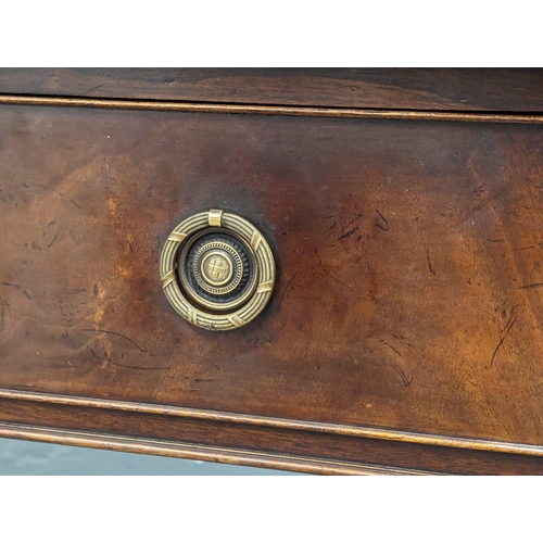 1128 - An early 20th Century inlaid mahogany console table in Hepplewhite style, 130cm x 52cm x 84cm