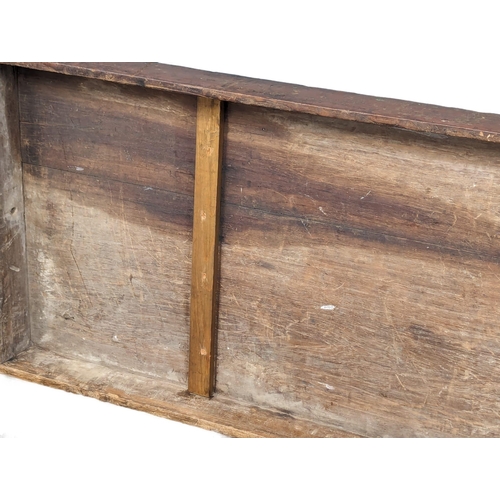 1117 - A large 19th Century trunk. 143x62x59cm