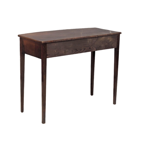 1143 - A late 19th Century mahogany bow front hall table, circa 1880s. 97.5cm x 47cm x 78cm