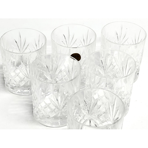 769 - A set of 6 French crystal whiskey glasses. 7.5x8.5cm