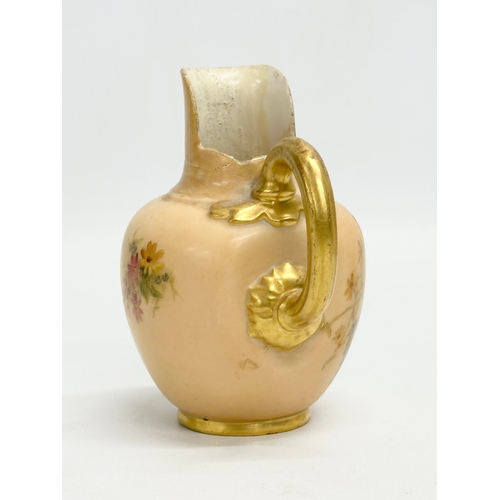 711A - 3 pieces of Late 19th Century Royal Worcester ‘Blush Ivory’ vase measures 25cm