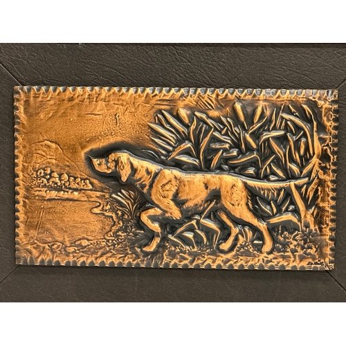 790 - Eddie O’Neill. A Mid Century framed copper wall plaque by Eddie O’Neill. 50.5x35.5cm