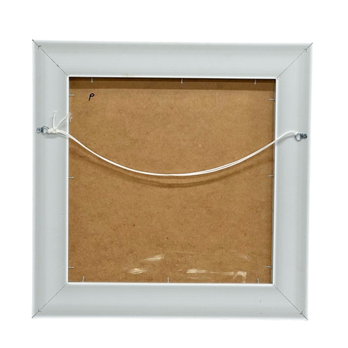 21 - Donal McNaughton. Oil on board. Springer and His Catch. 46cm x 46cm. Frame 62cm x 62cm