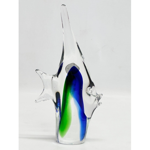 9 - A Murano Sommerso glass fish. 19cm