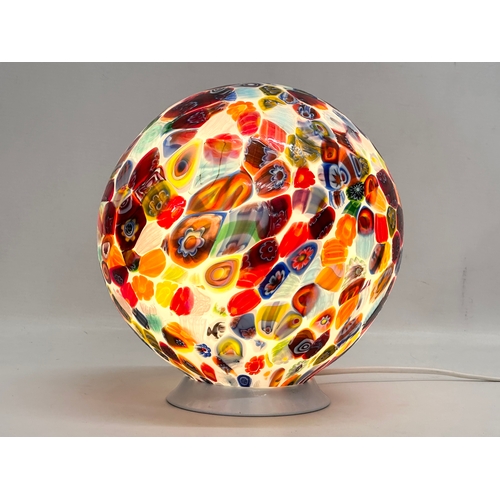 7 - A Venetian Murano Millefiori table lamp. 24x25cm