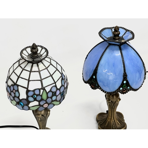 79 - 2 Tiffany style table lamps. 32cm