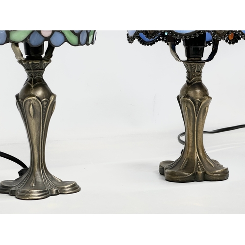 79 - 2 Tiffany style table lamps. 32cm